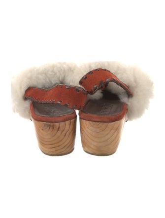 Victor Glemaud Suede Fur Trim Slingback Pumps