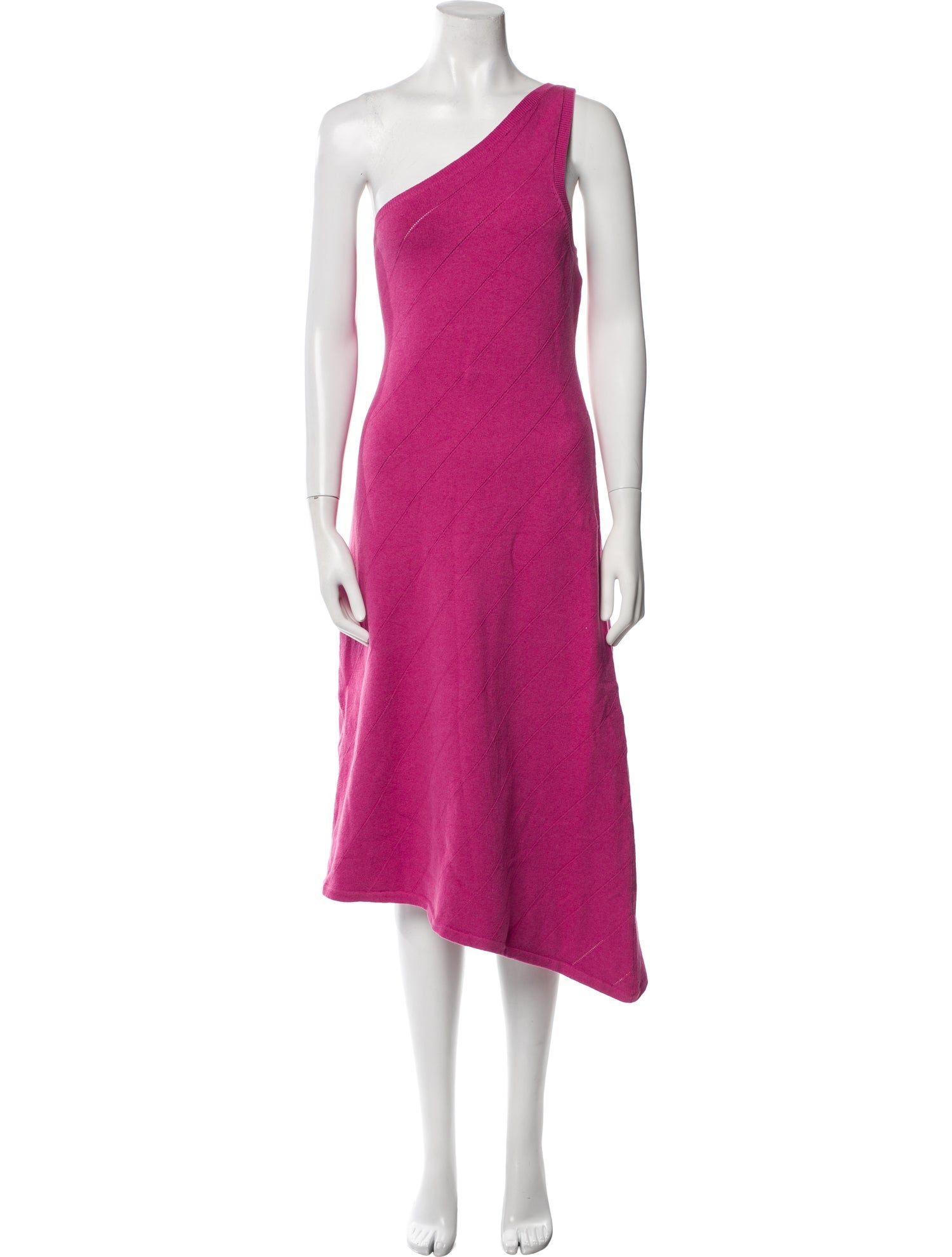 Victor Glemaud One-Shoulder Midi Length Dress