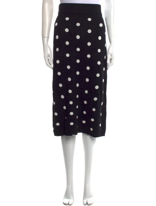 Victor Glemaud Polka Dot Print Midi Length Skirt