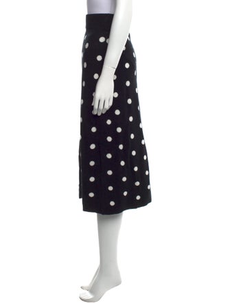 Victor Glemaud Polka Dot Print Midi Length Skirt