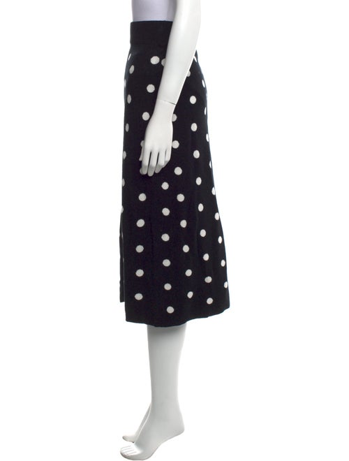 Victor Glemaud Polka Dot Print Midi Length Skirt