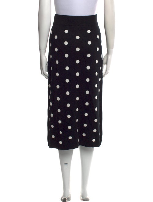Victor Glemaud Polka Dot Print Midi Length Skirt
