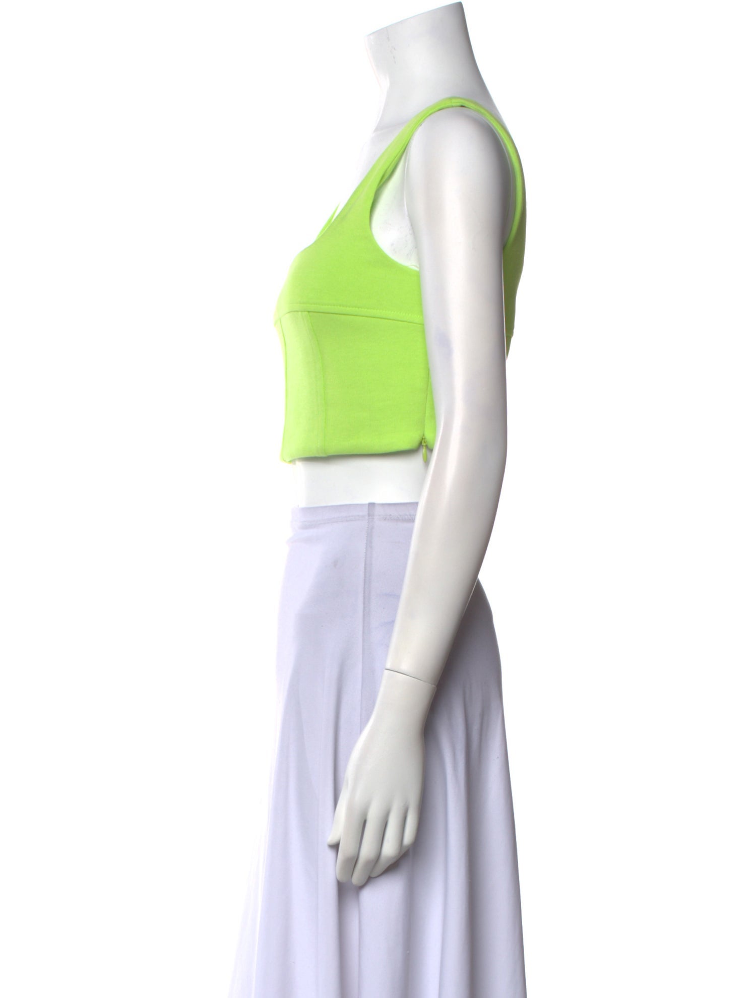Victor Glemaud Square Neckline Sleeveless Crop Top