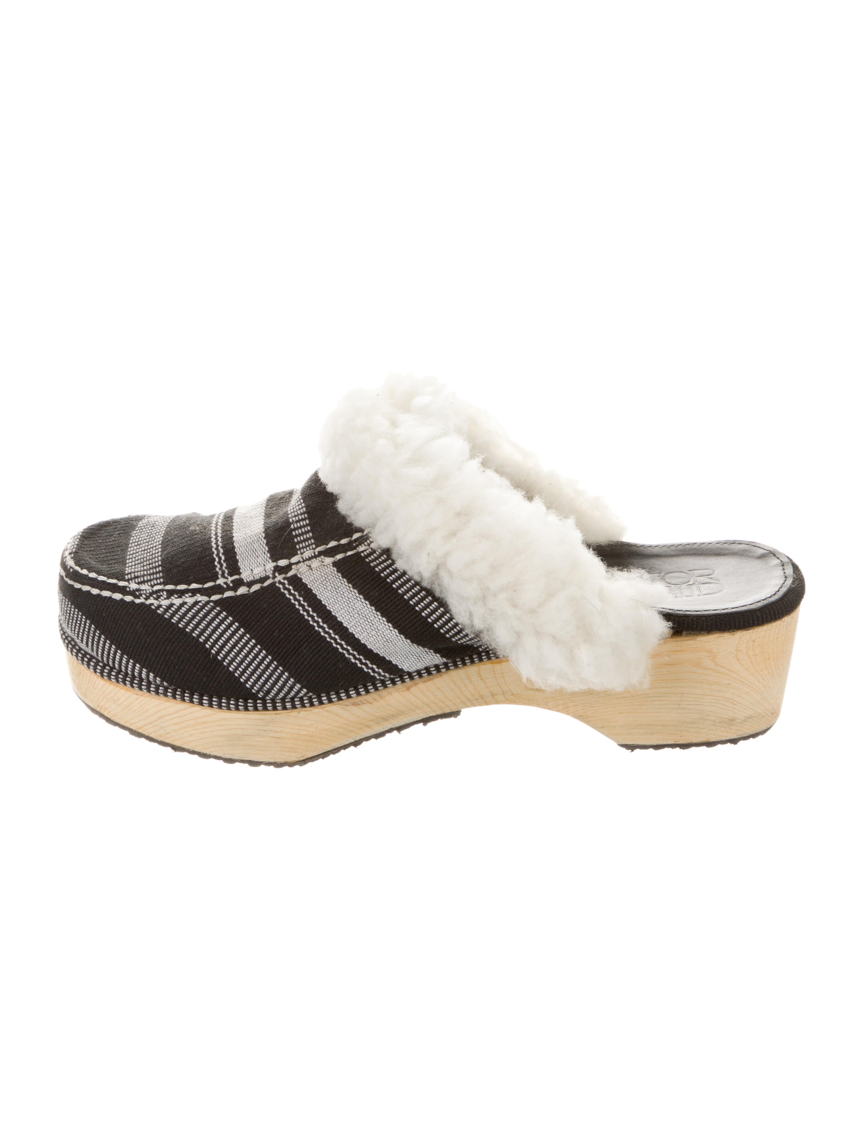 Victor Glemaud Canvas Striped Mules