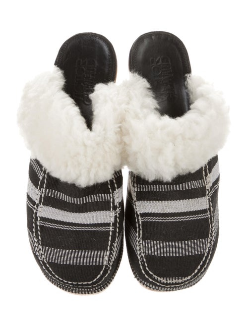 Victor Glemaud Canvas Striped Mules