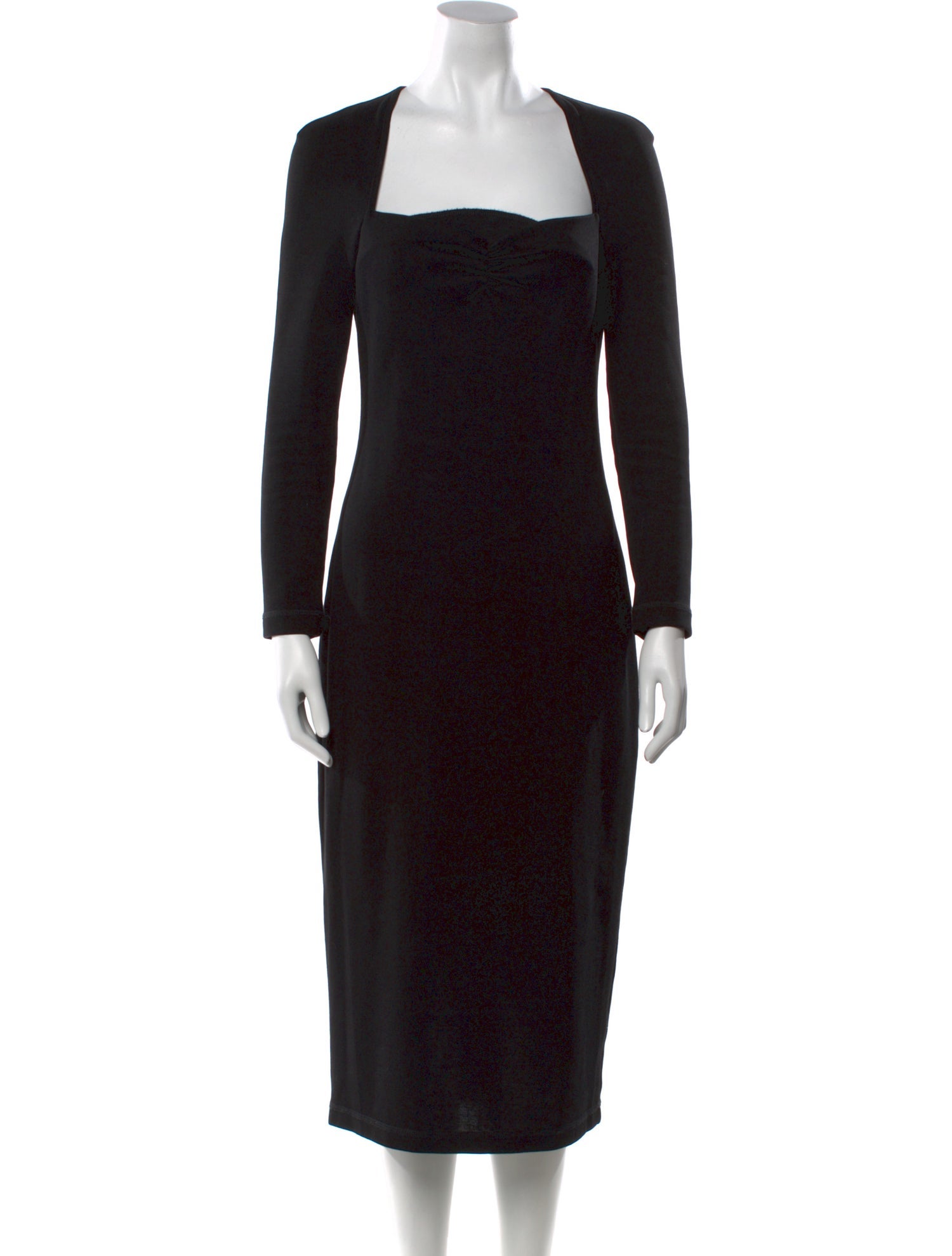 Victor Glemaud Square Neckline Midi Length Dress