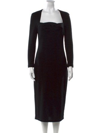 Victor Glemaud Square Neckline Midi Length Dress