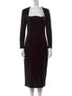 Victor Glemaud Square Neckline Midi Length Dress