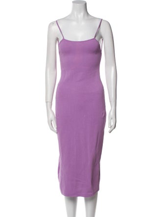 Victor Glemaud Square Neckline Midi Length Dress