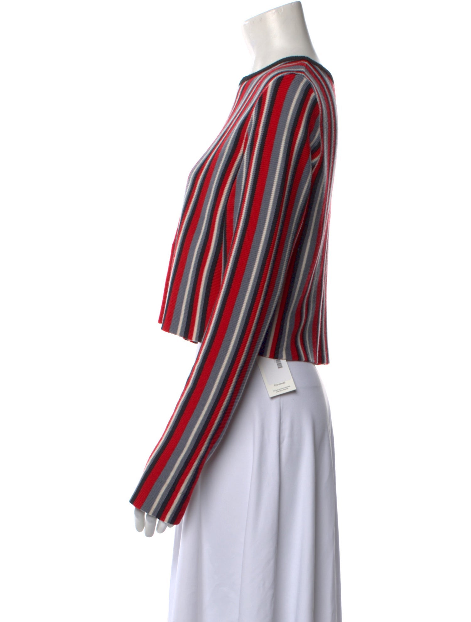 Victor Glemaud Wool Striped Crop Top