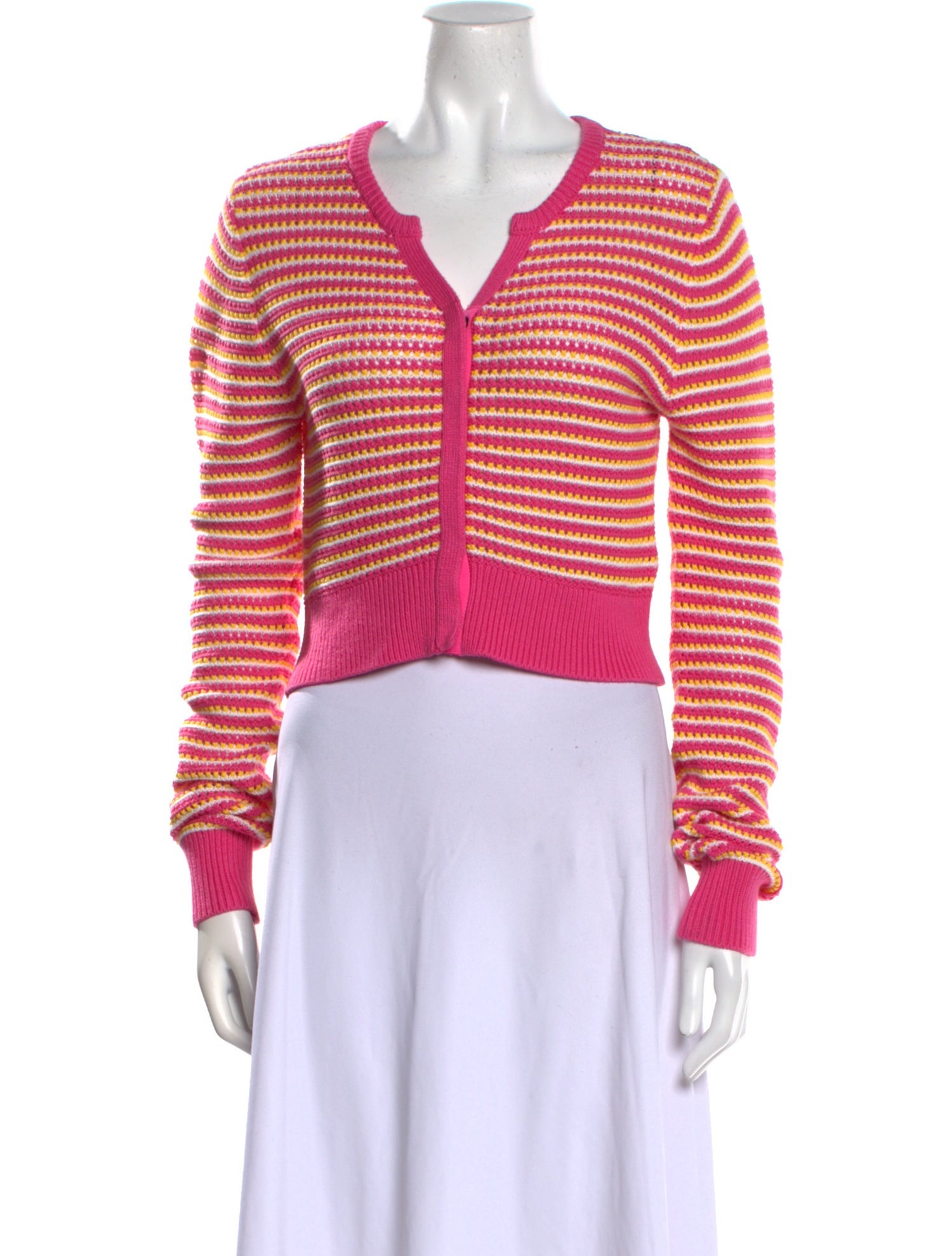 Victor Glemaud Striped V-Neck Sweater