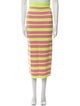 Victor Glemaud Striped Midi Length Skirt