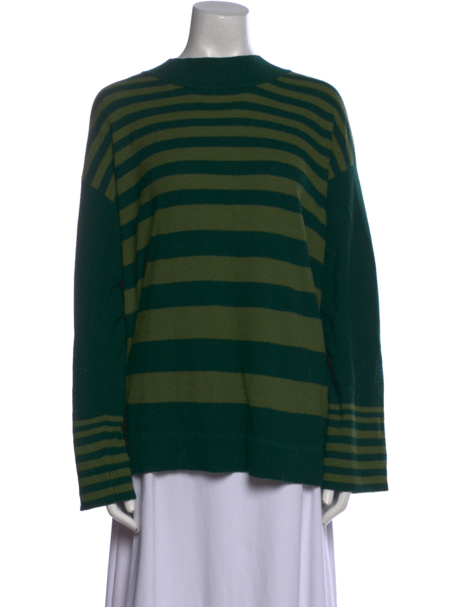 Victor Glemaud Striped Mock Neck Sweater