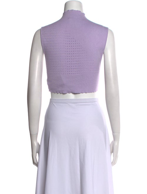Victor Glemaud Mock Neck Sleeveless Crop Top