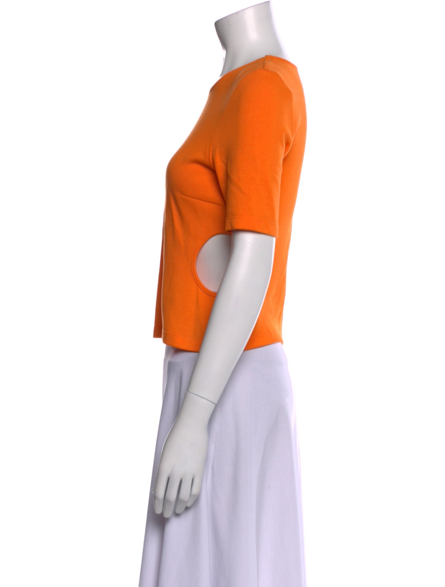 Victor Glemaud Crew Neck Short Sleeve Crop Top