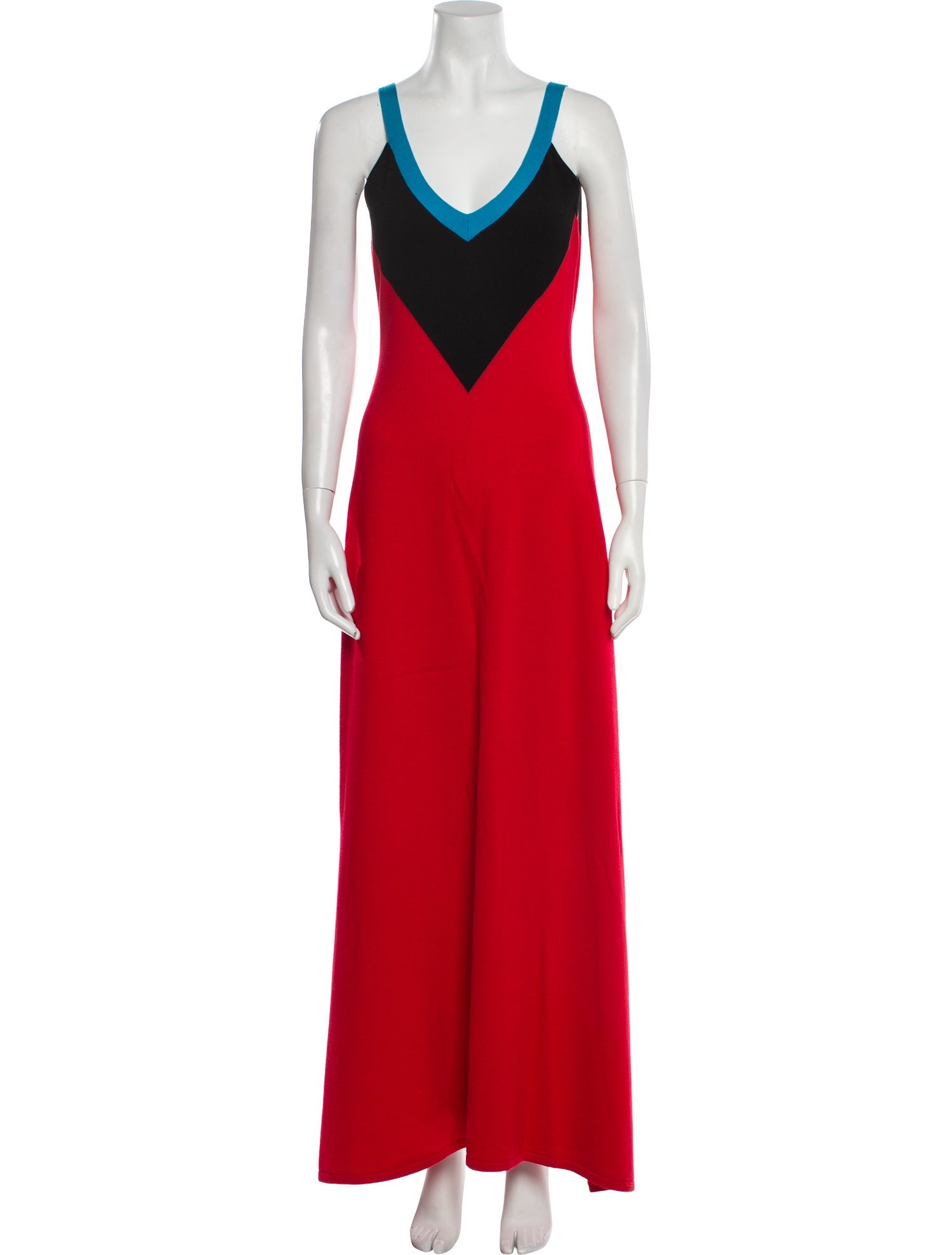 Victor Glemaud Colorblock Pattern Long Dress