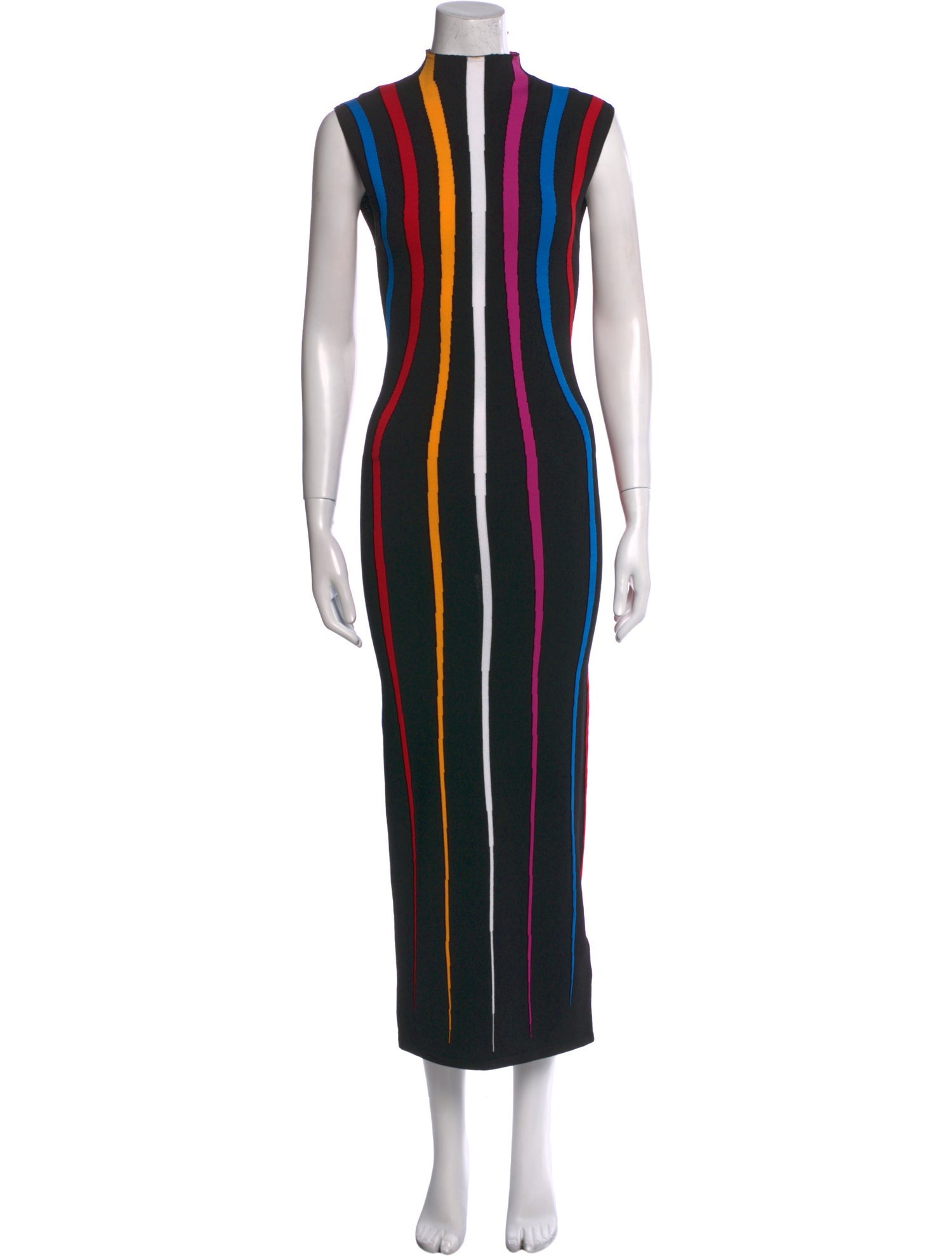 Victor Glemaud Striped Long Dress