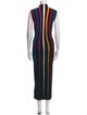 Victor Glemaud Striped Long Dress