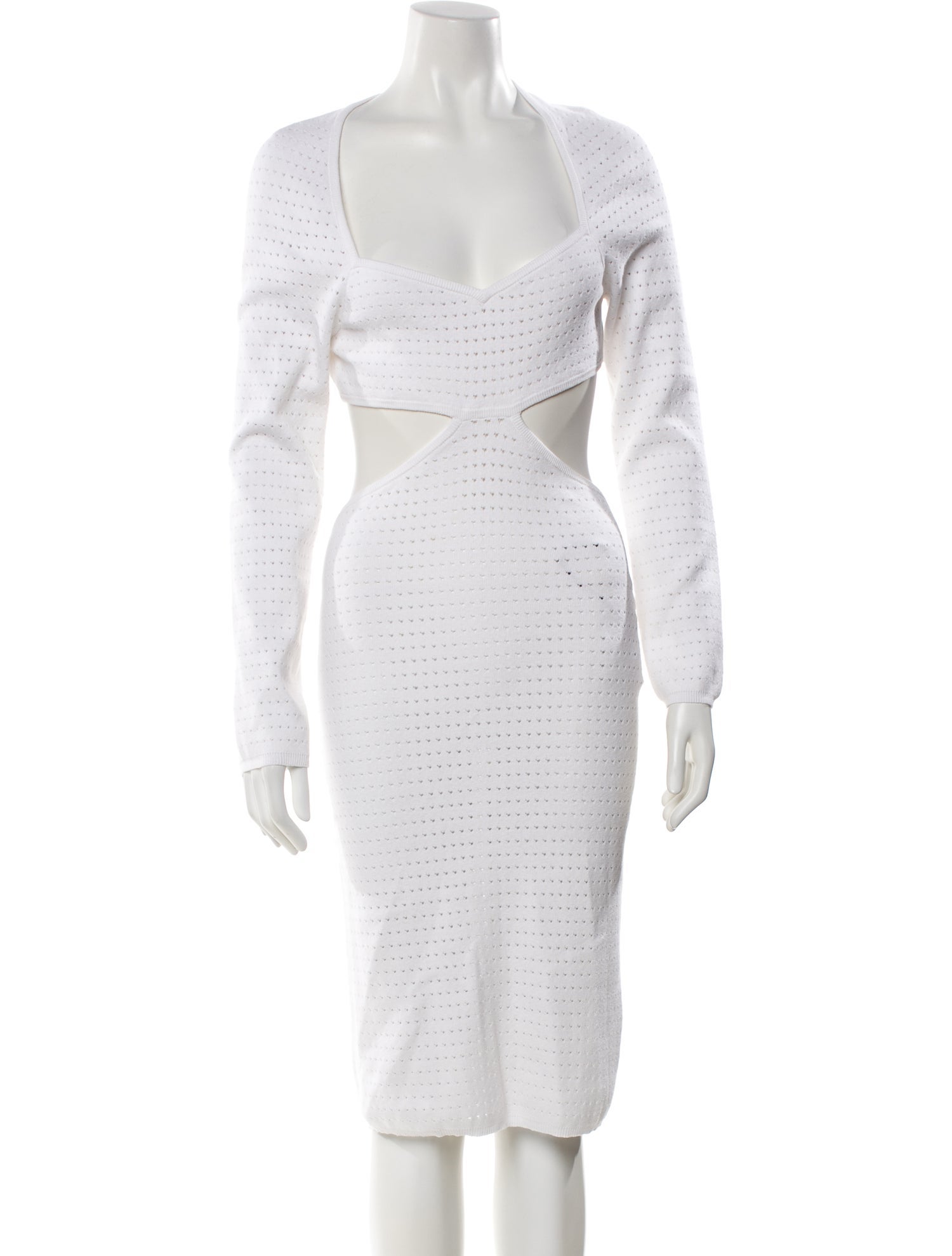 Victor Glemaud Polka Dot Print Midi Length Dress