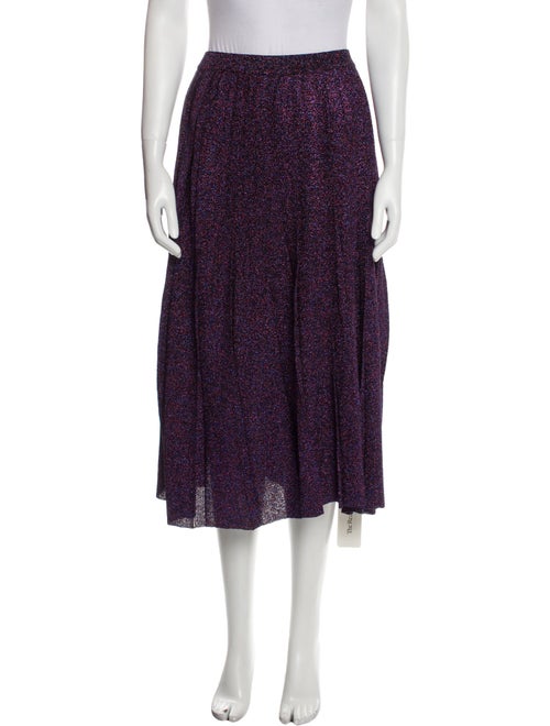 Viki-And Glitter Accents Midi Length Skirt