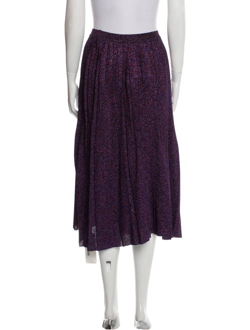 Viki-And Glitter Accents Midi Length Skirt