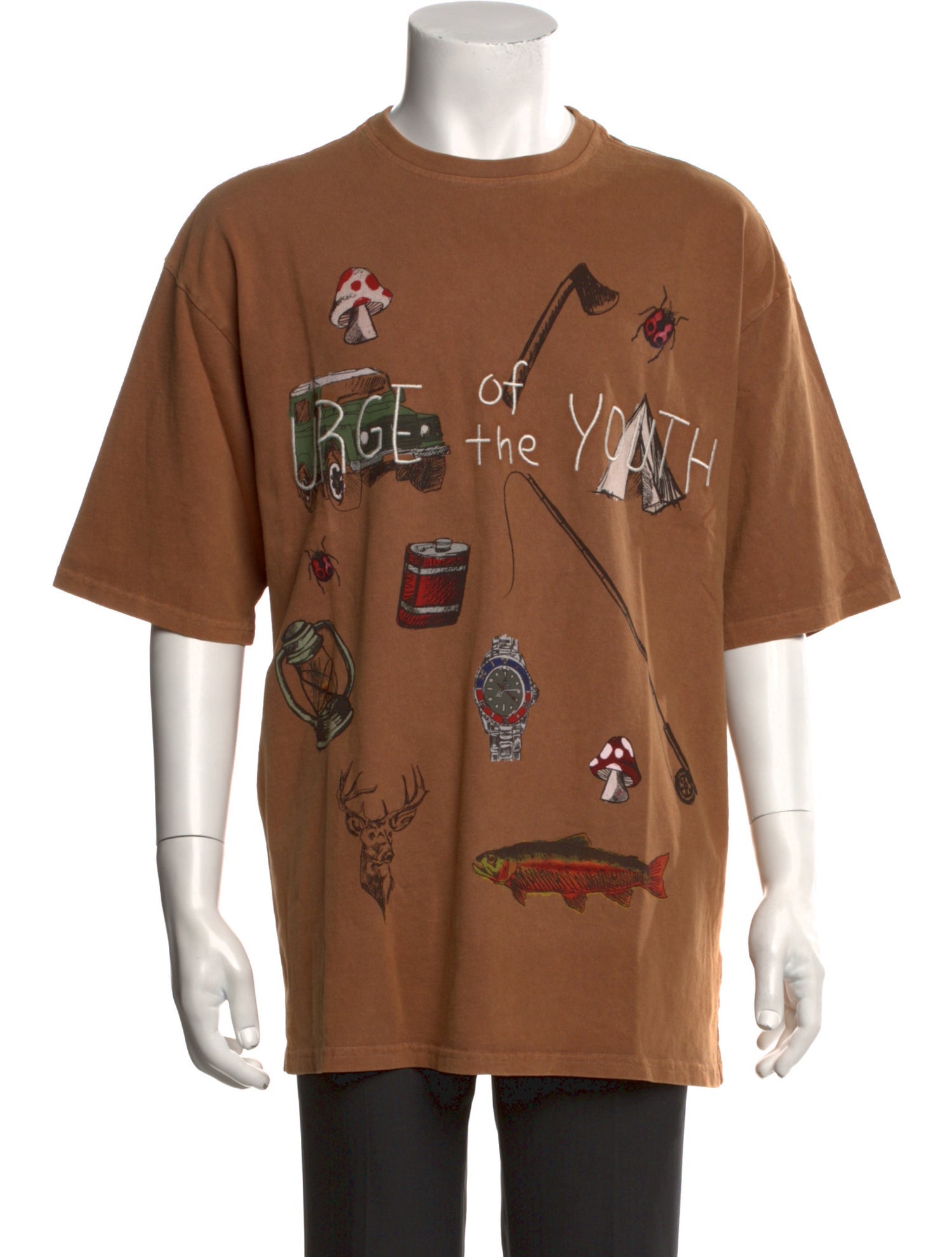 Vintage Heavy Graphic Print Crew Neck T-Shirt w/ Tags