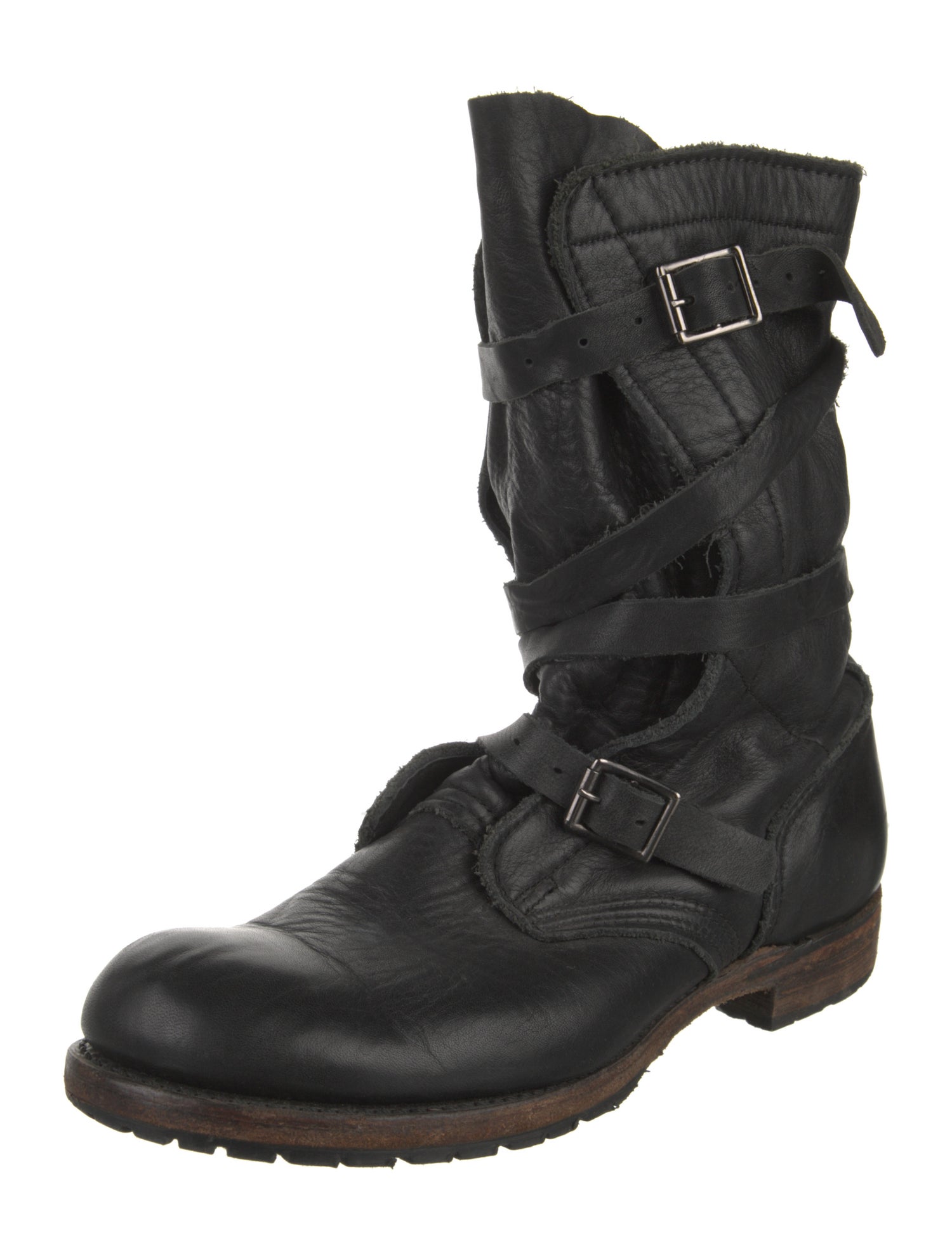 Vintage Heavy Leather Combat Boots
