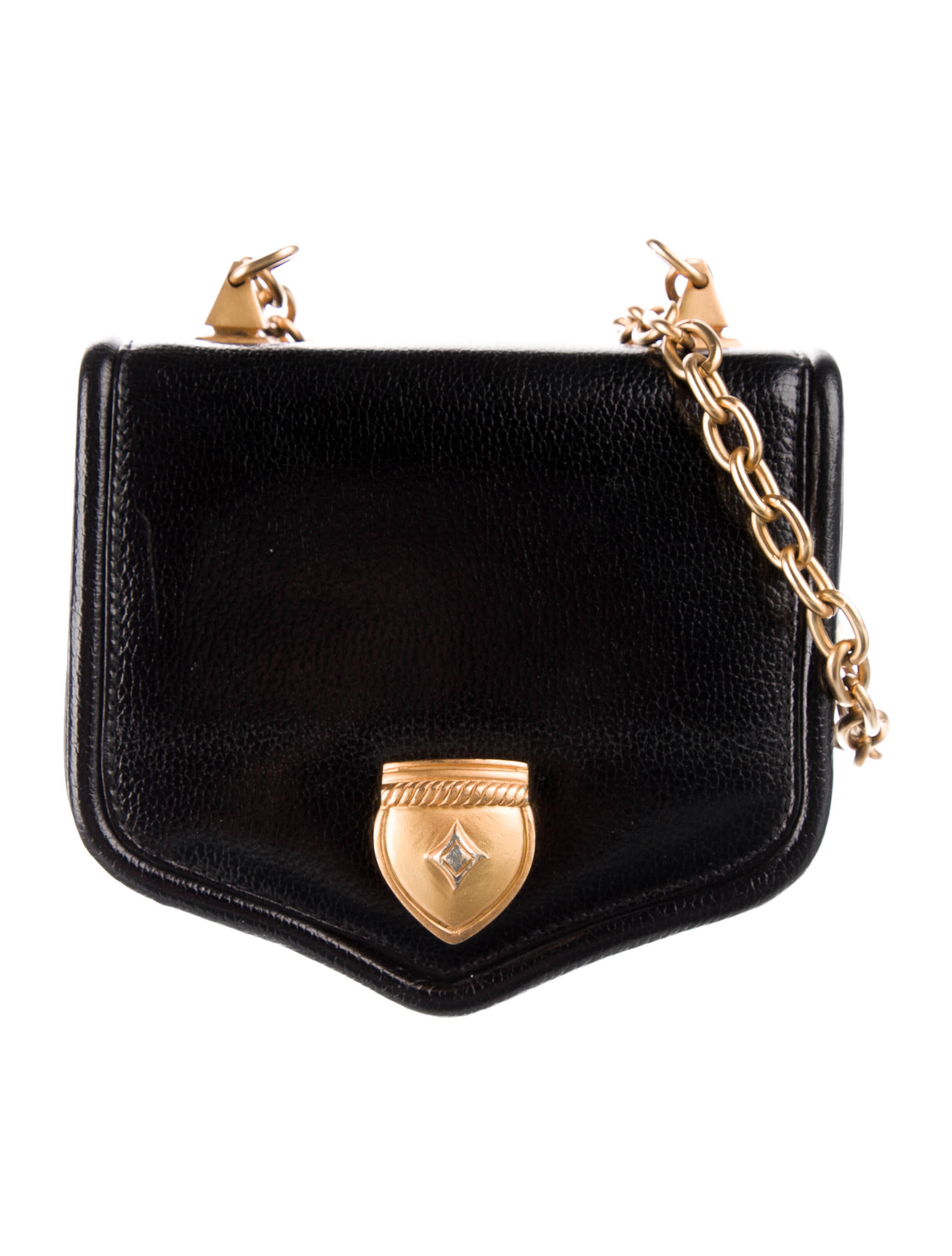 Sac à Main Vintage Vicenza Inc Cuir Noir Gaufré 1993 - Occasion