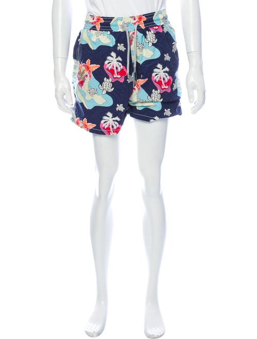 Vilebrequin Printed Swim Trunks Blue