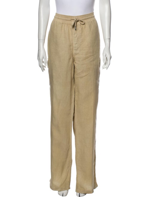 Vilebrequin Linen Wide Leg Pants Brown