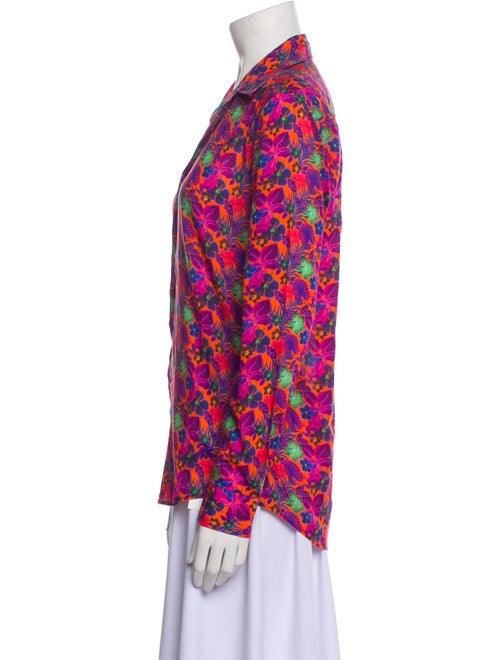 Vilebrequin Floral Print Long Sleeve Button-Up Top