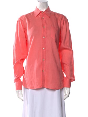 Vilebrequin Linen Long Sleeve Button-Up Top