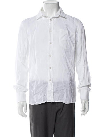 Vilebrequin Dress Shirts Linen Long Sleeve Tuxedo Shirt M
