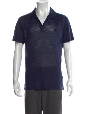 Vilebrequin Linen V-Neck Polo Shirt