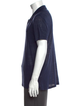 Vilebrequin Linen V-Neck Polo Shirt