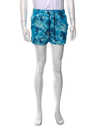 Vilebrequin Printed Embroidered Accent Swim Trunks