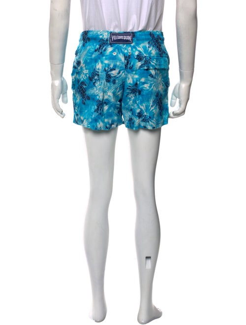 Vilebrequin Printed Embroidered Accent Swim Trunks