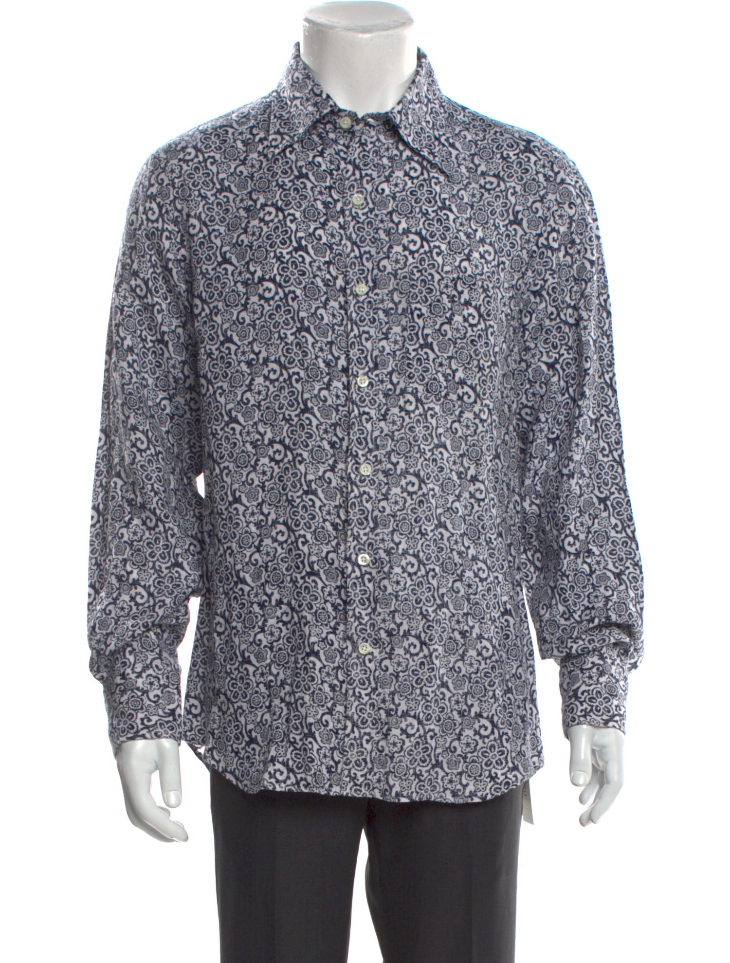 Vilebrequin Linen Floral Print Shirt
