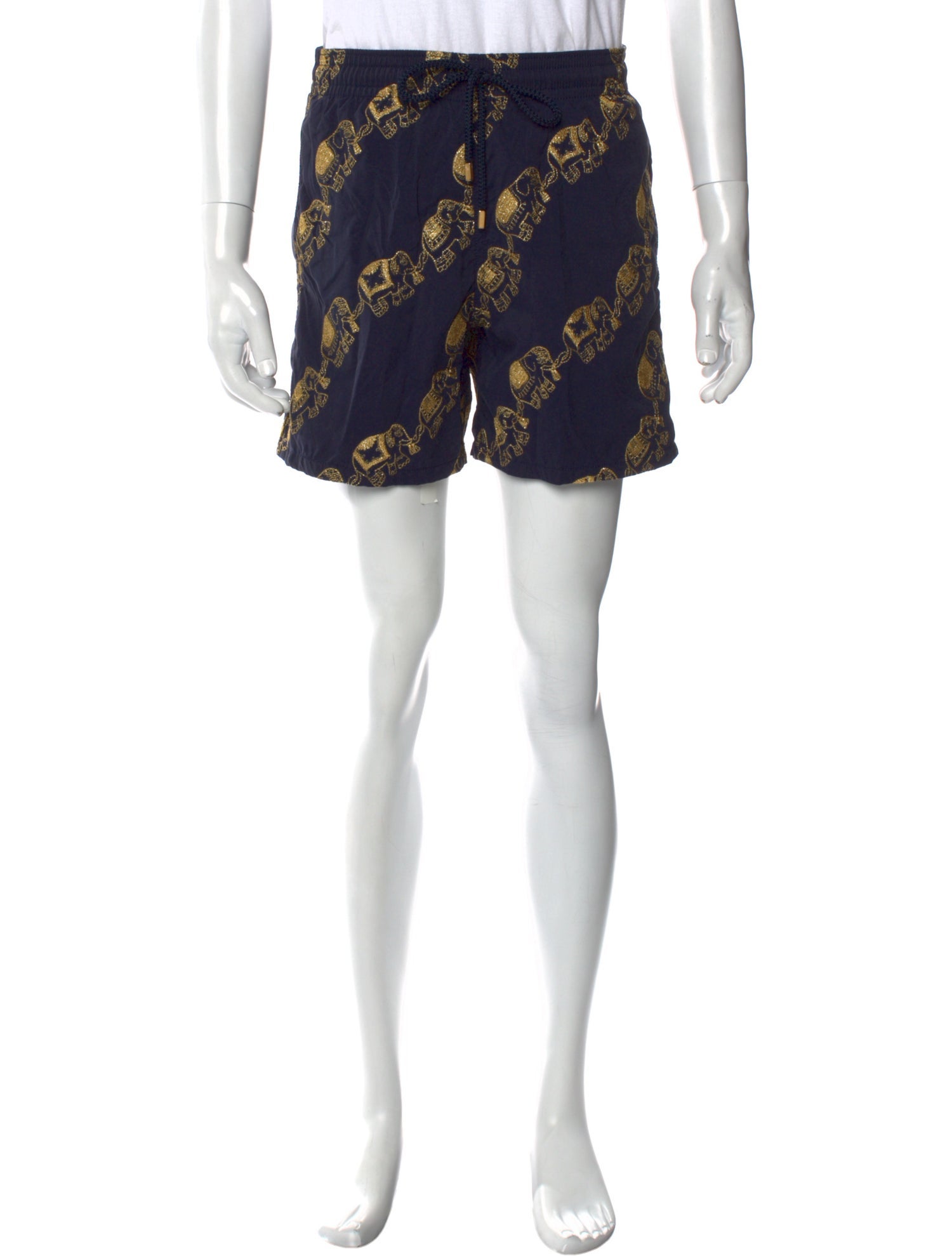Vilebrequin Printed Embroidered Accent Swim Trunks