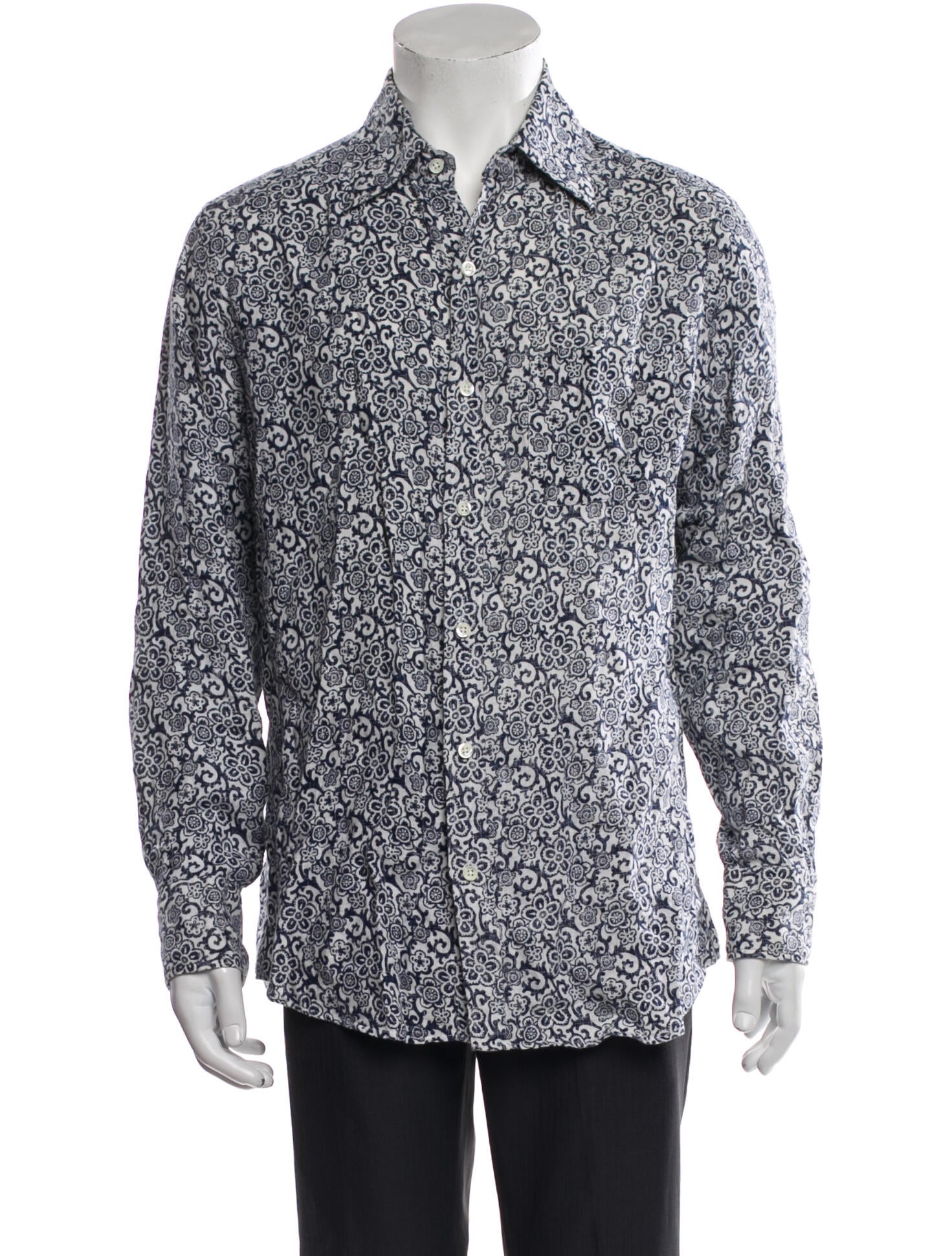 Vilebrequin Linen Floral Print Shirt