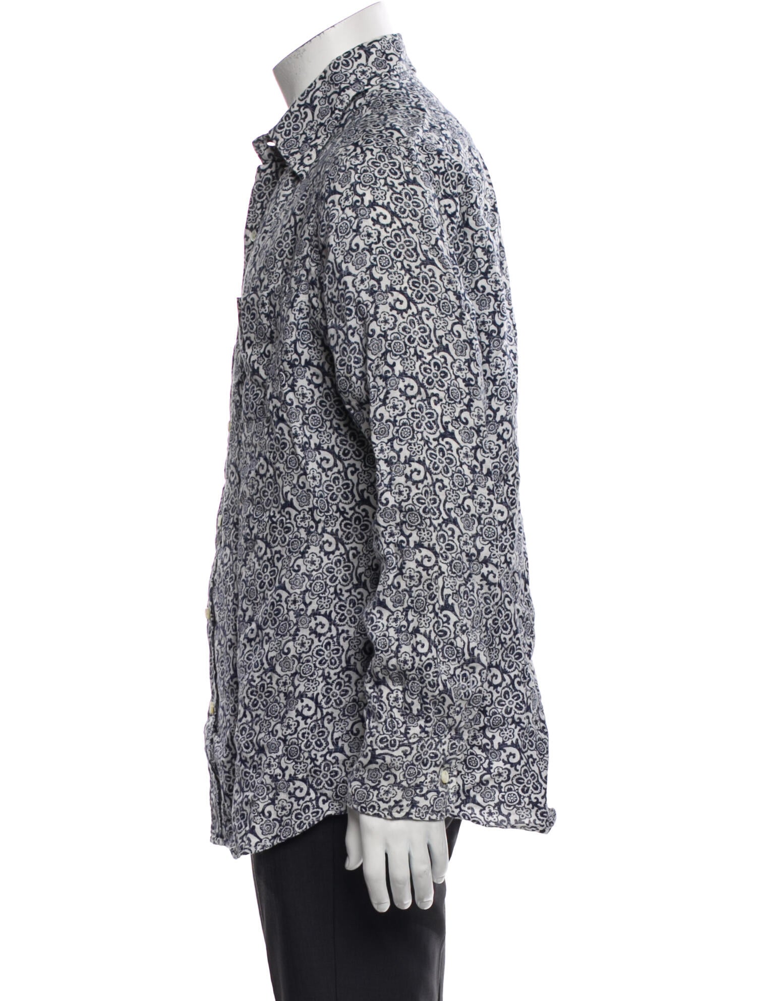 Vilebrequin Linen Floral Print Shirt
