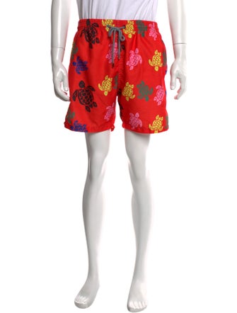 Vilebrequin Printed Mesh Accents Swim Trunks