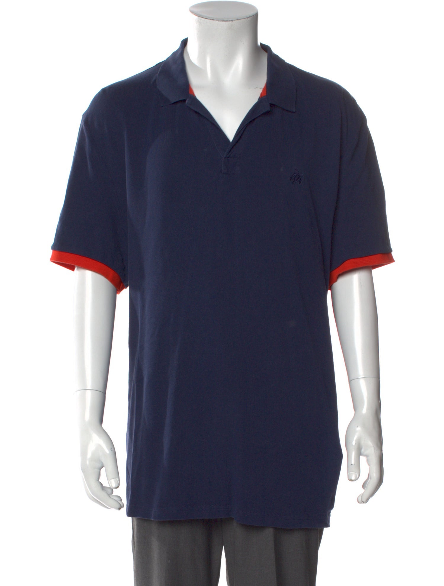 Vilebrequin V-Neck Short Sleeve Polo Shirt