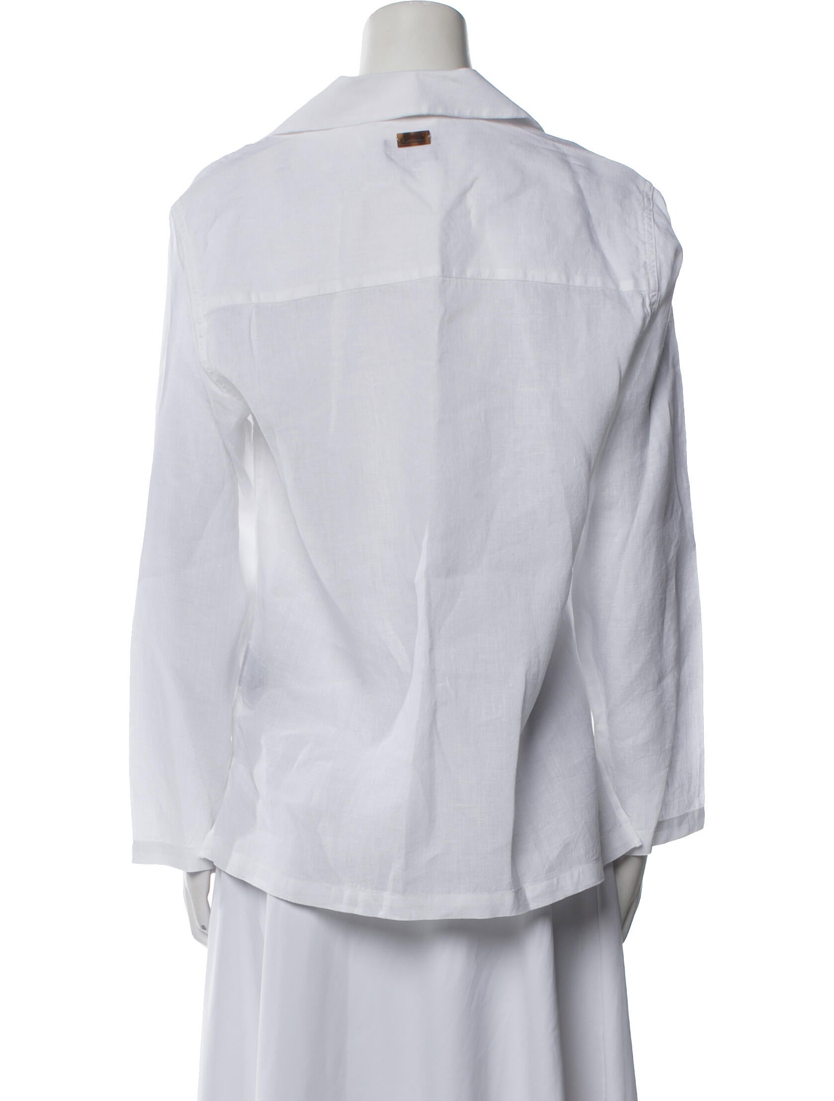 Vilebrequin Linen Long Sleeve Button-Up Top