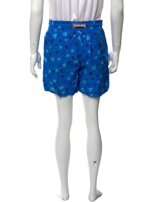 Vilebrequin Printed Embroidered Accent Swim Trunks