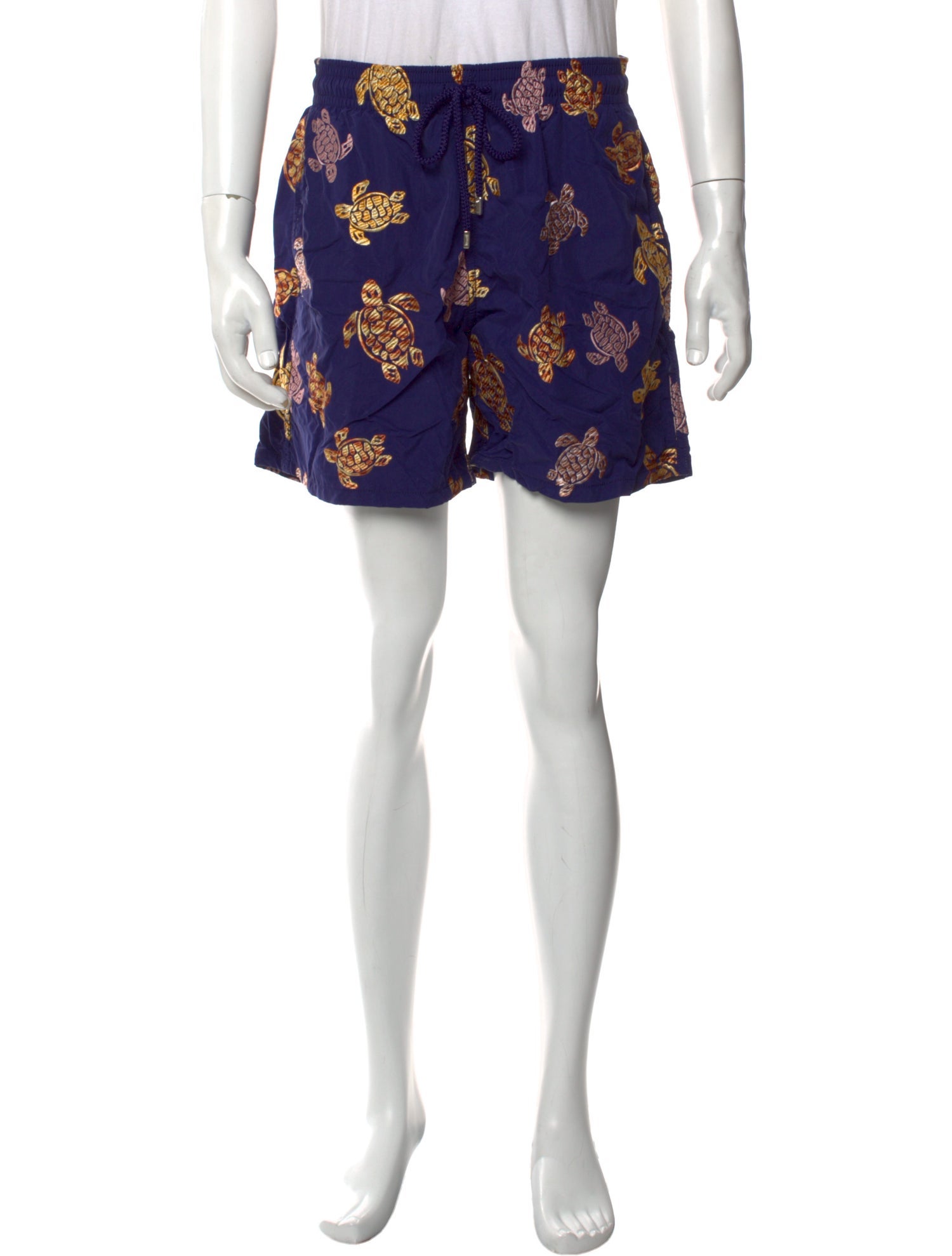 Vilebrequin Printed Embroidered Accent Swim Trunks