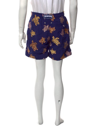 Vilebrequin Printed Embroidered Accent Swim Trunks