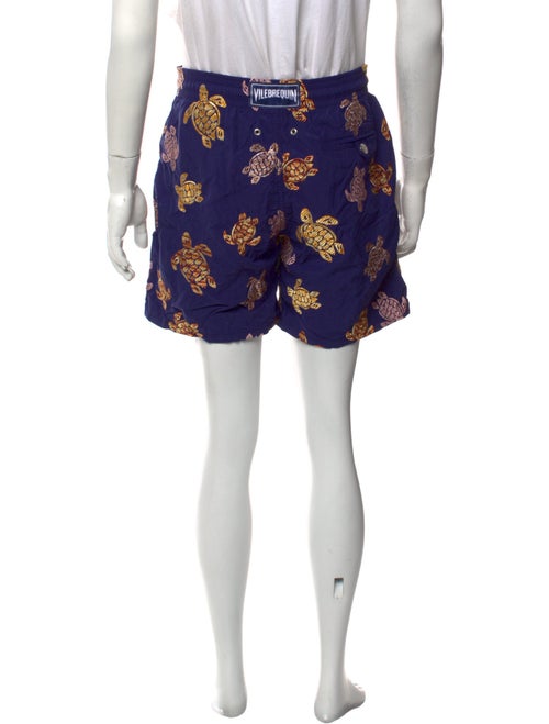 Vilebrequin Printed Embroidered Accent Swim Trunks