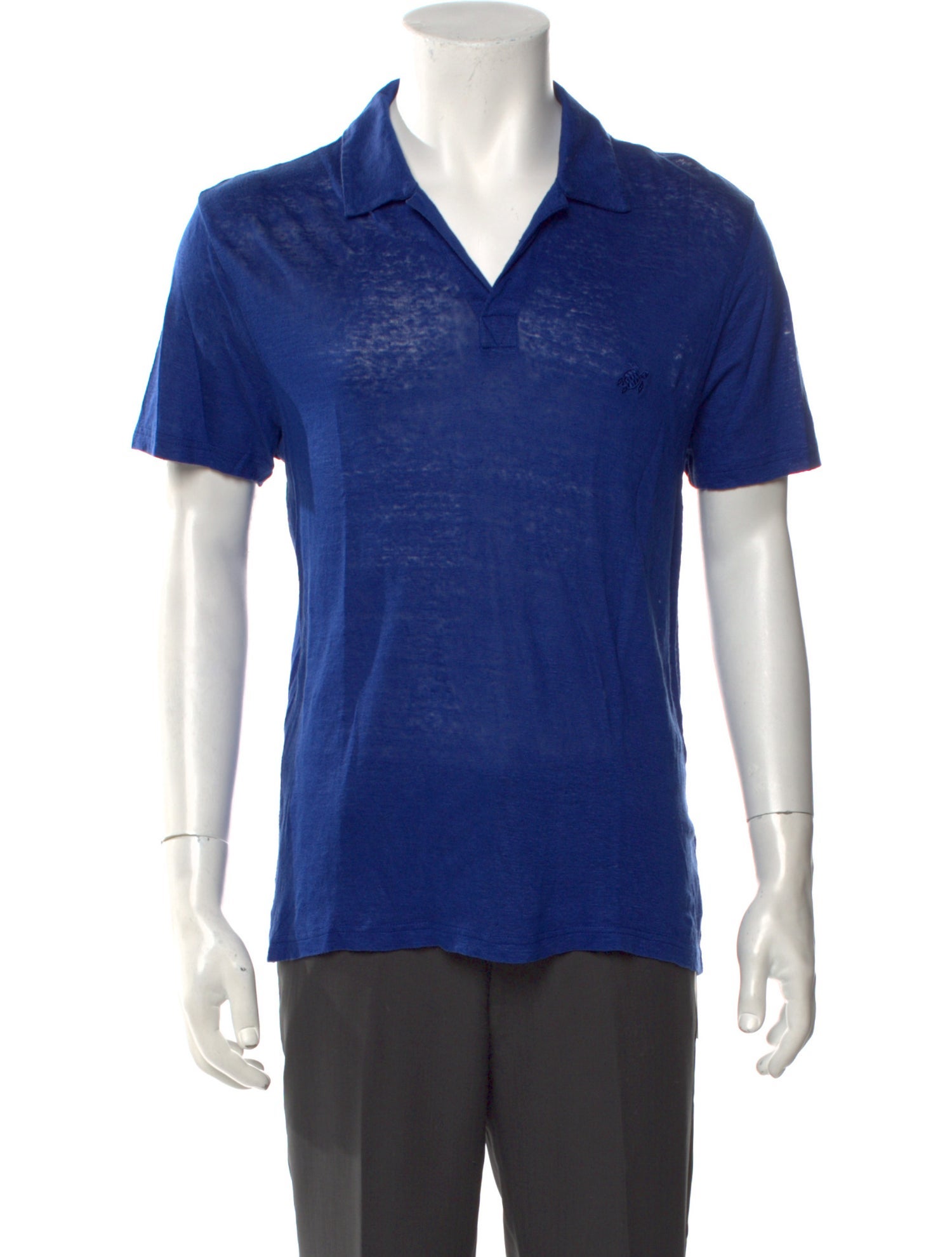 Vilebrequin Linen V-Neck Polo Shirt