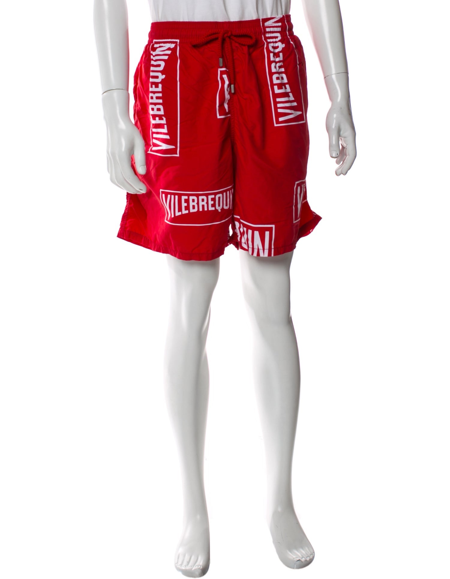 Vilebrequin Graphic Print Embroidered Accent Swim Trunks